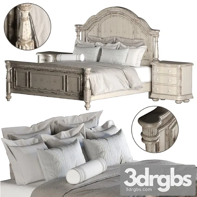 Art furniture belmar panel bed (king size) 2 3D Model Free