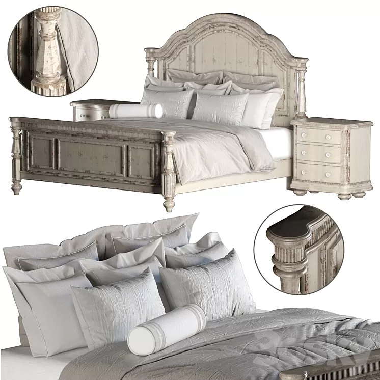 ART FURNITURE BELMAR PANEL BED (KING SIZE) 3D Model