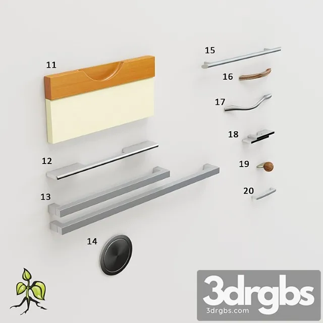 Art nouveau handles vol  2 3D Model Free