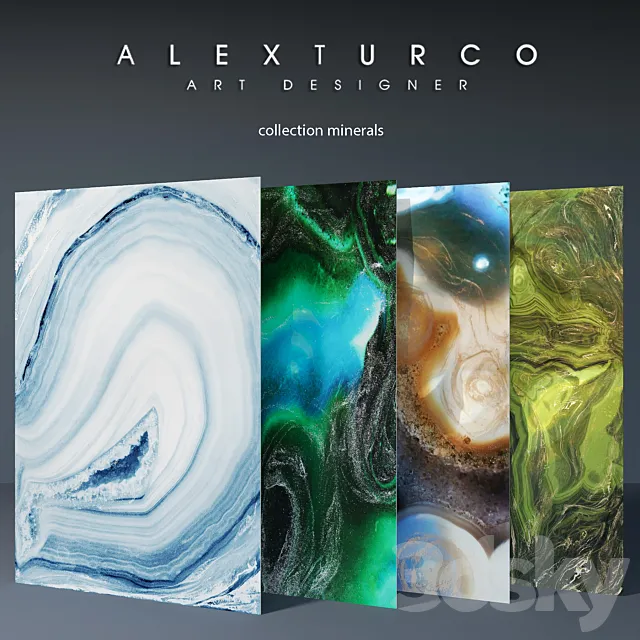 Art-panel "Alex Turco" collection "Minerals" 3DModel