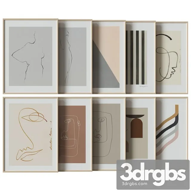 Art work set 12 3D Model Free