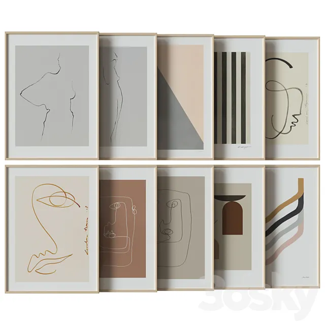 art work set_12 3D Model