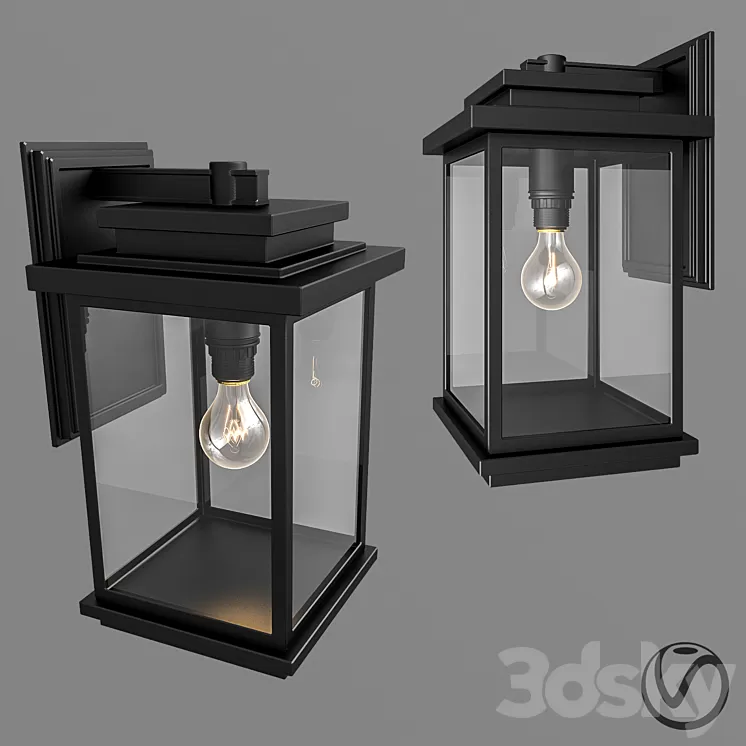 Artcraft Lighting Freemont Black Outdoor Wall Sconce 3D Model