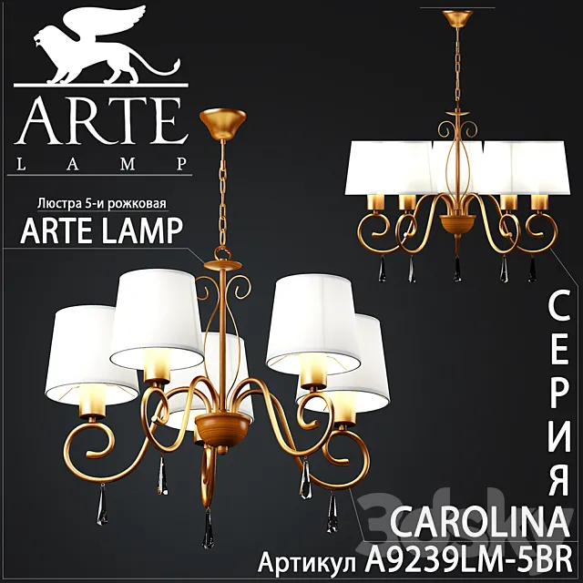 Arte lamp _ Carolina  A9239LM-5BR 3D Model