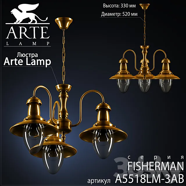 Arte Lamp _ Fisherman A5518LM-3AB 3D Model
