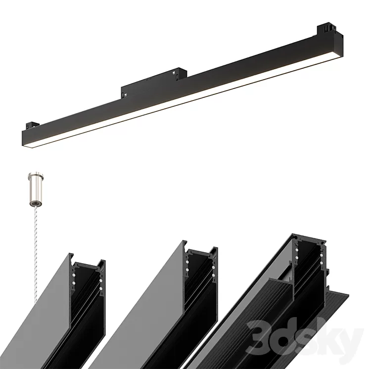 Arte Lamp Linea A4633PL-1BK 3D Model