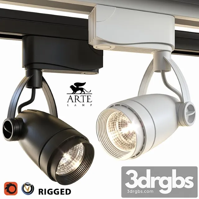 Arte lamp track lights a5910pl-1 black and white 3D Model Free