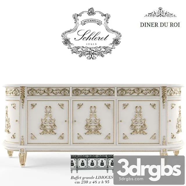 Artearredo diner du roi buffet limoges 2 3D Model Free