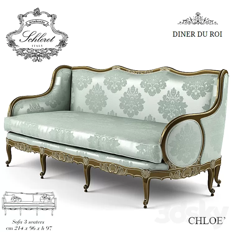 ARTEARREDO Diner du Roi CHLOE sofa 3D Model Free