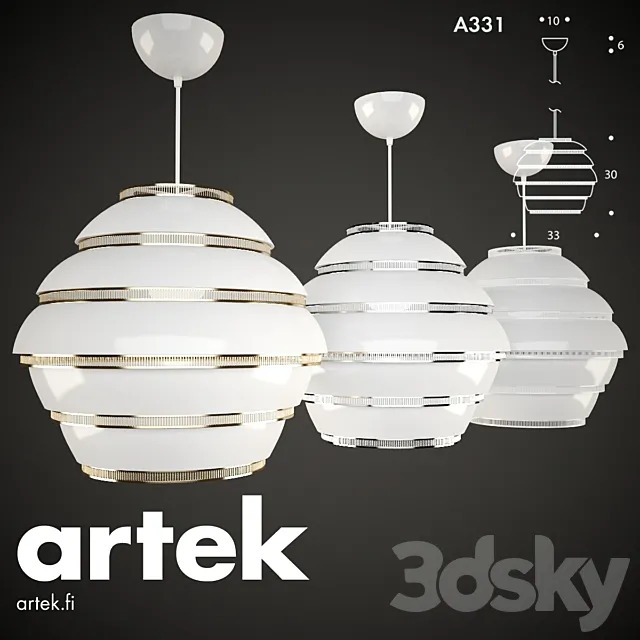 Artek PENDANT LAMP A331 3D Model