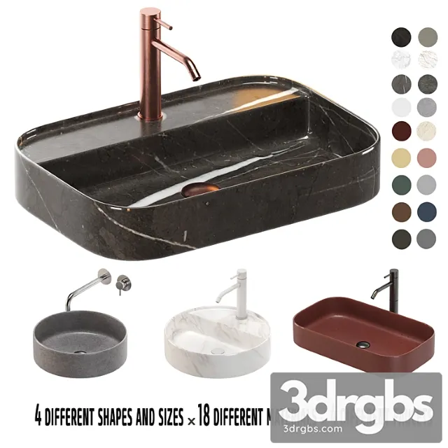 Artelinea Washbasin Set 2 3D Model Free