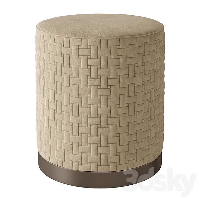 Artemest LA Parigina Pouf Tribeca Collection by Marco and Gulio Mantellassi 3DModel