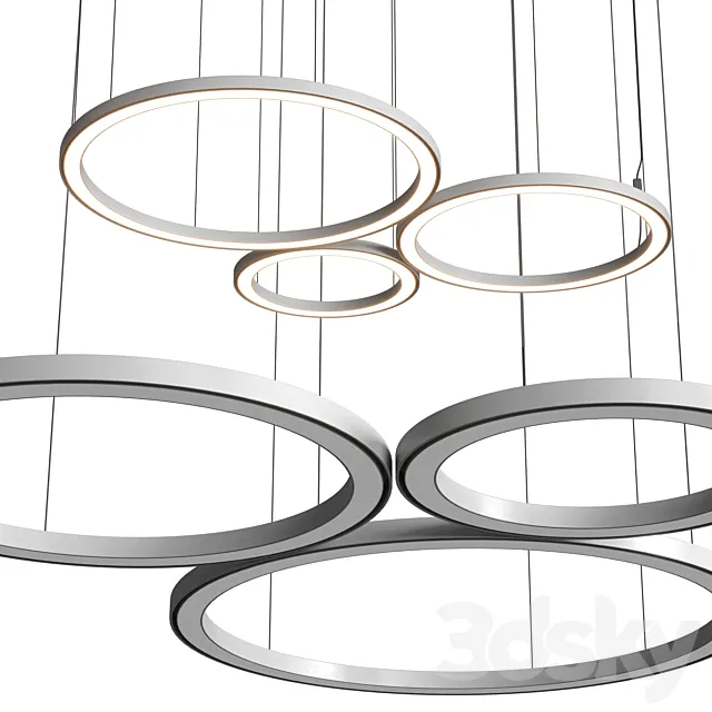 Artemide Ripple Cluster Pendant Lamps 3DModel