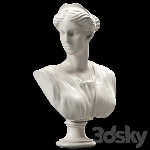 Artemis Bust Ancient Greek Goddess of Hunt 3DModel