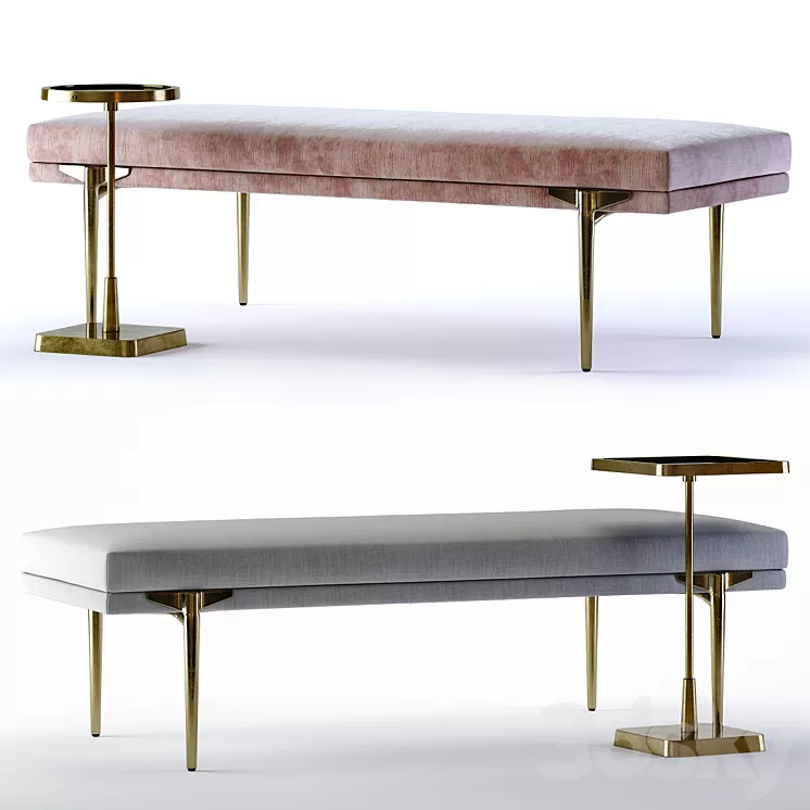 Arteriors Andrea Benches and Kaela Tables 3D Model