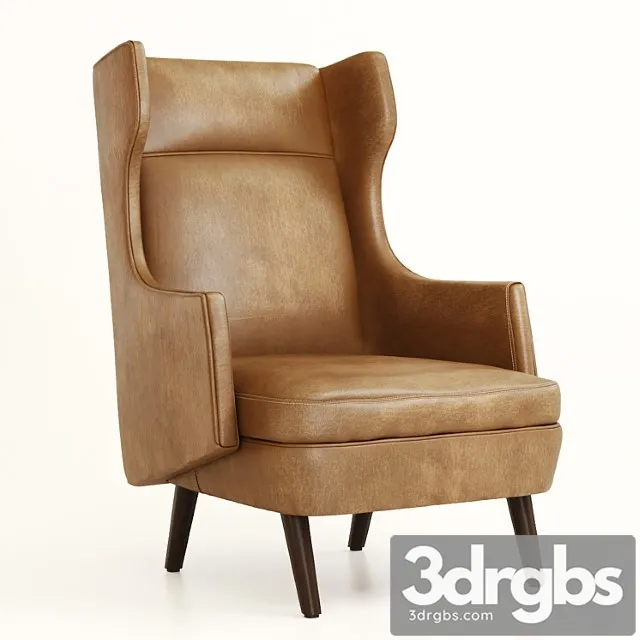 Arteriors budelli wing chair 3D Model Free