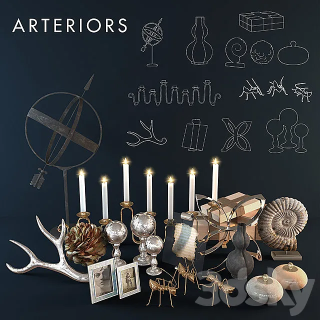 Arteriors decoration set 3DModel