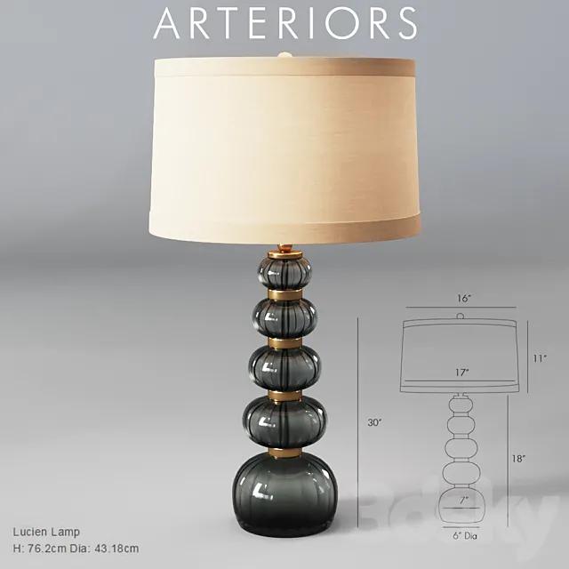 Arteriors Lucien Lamp 3D Model