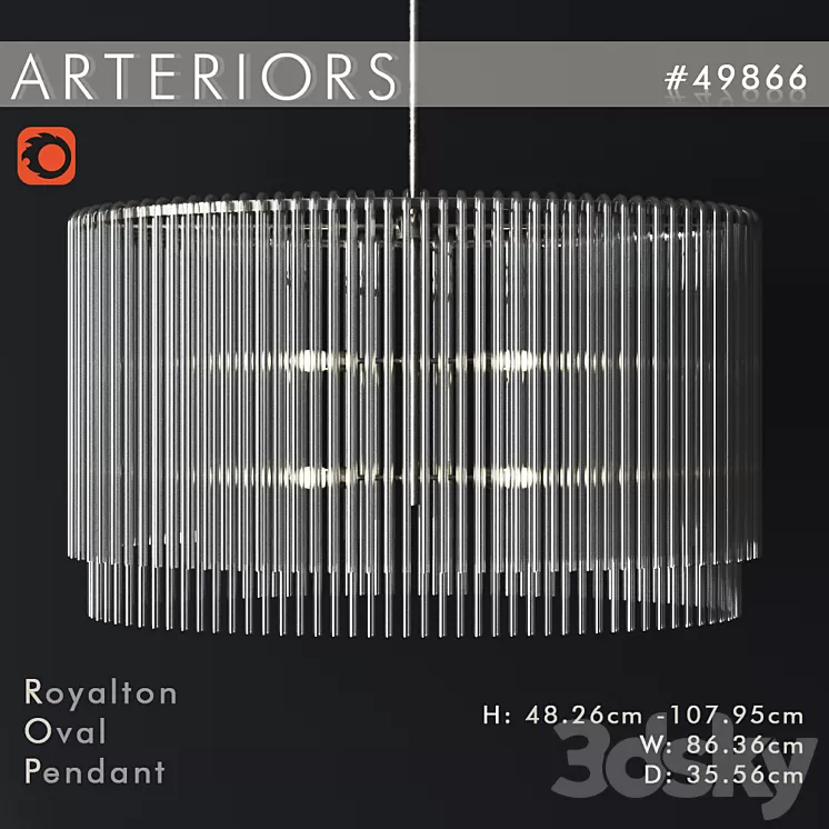 Arteriors Royalton Oval Pendant 3D Model