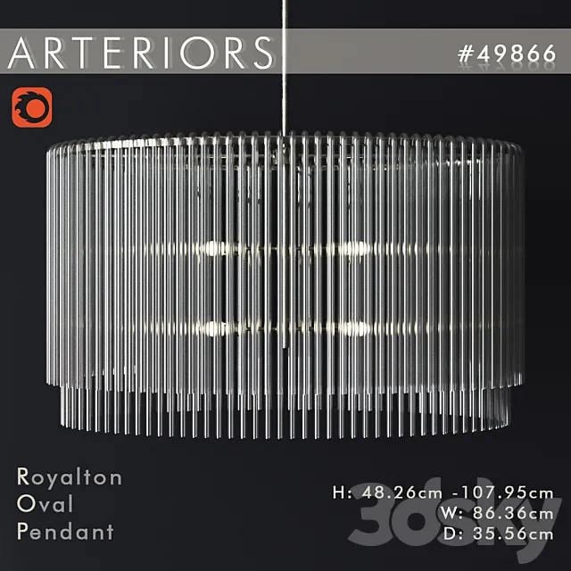 Arteriors Royalton Oval Pendant 3DModel