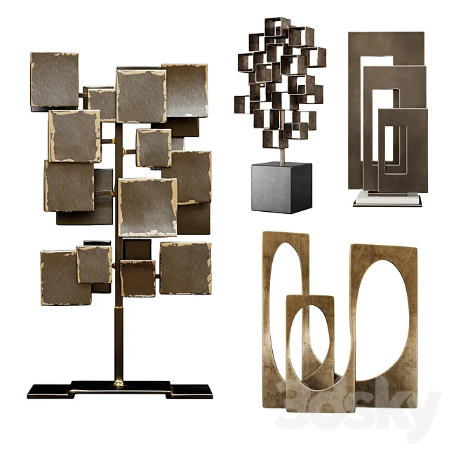 Arteriors Sculptures Set 1 3D Model