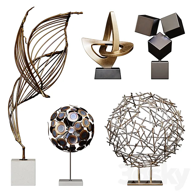 Arteriors Sculptures Set 2 3D Model