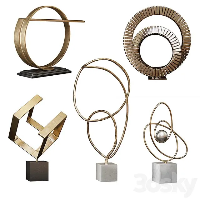 Arteriors Sculptures Set 3 3D Model