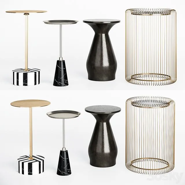 Arteriors side tables set 3D Model