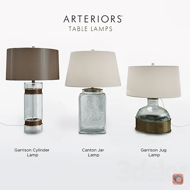 Arteriors – Table Lamps Set 3DModel