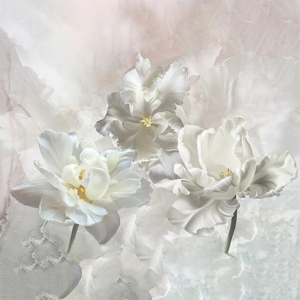 ArtFresco - Wallpaper delicate author's peonies 3D Model