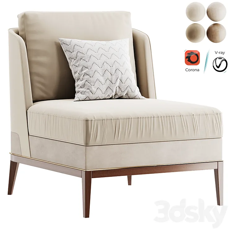 Arthur Armchair 3D Model Free