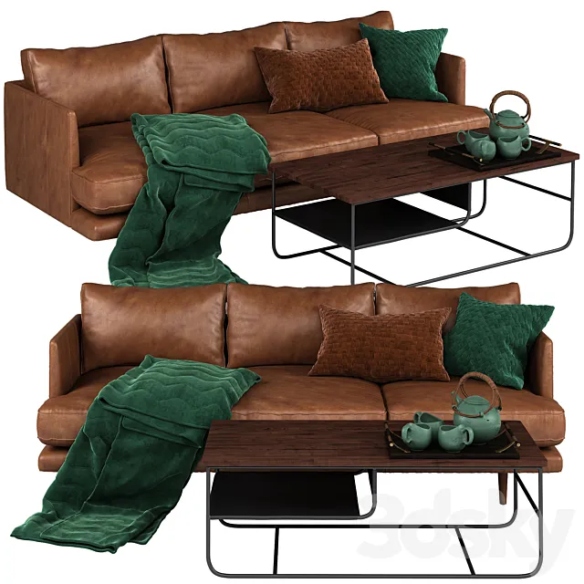 Article burrard sofa 3D Model