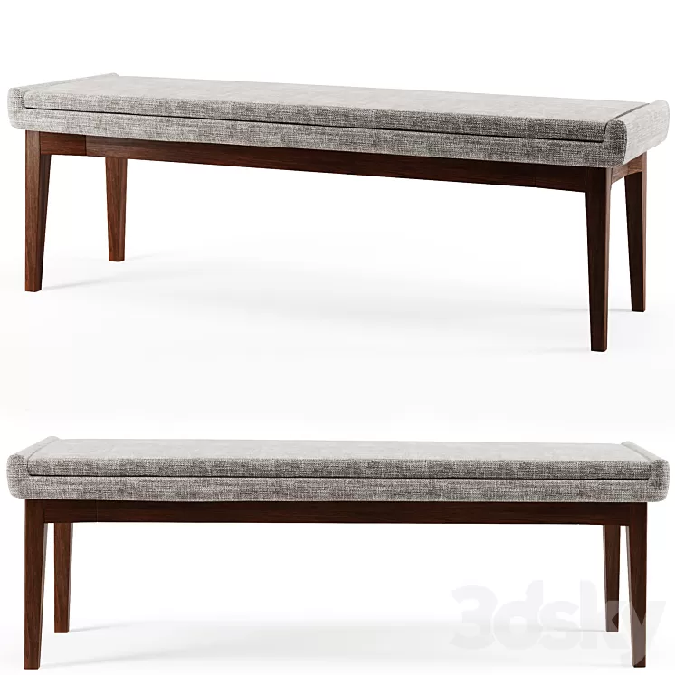 Article.Chanel Volcanic Gray 56 Bench 3D Model