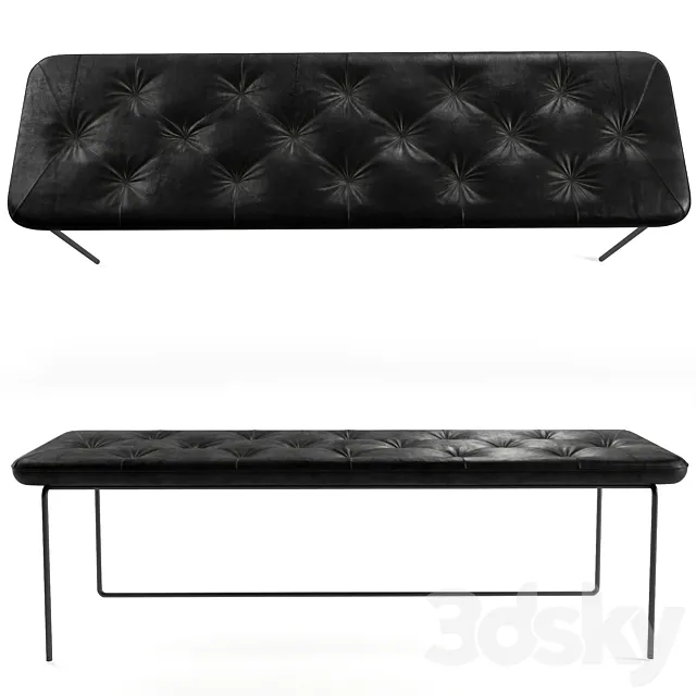 Article. Level Bella Black Bench 3DModel