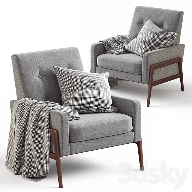 Article Nord Galaxy Gray Chair 3D Model