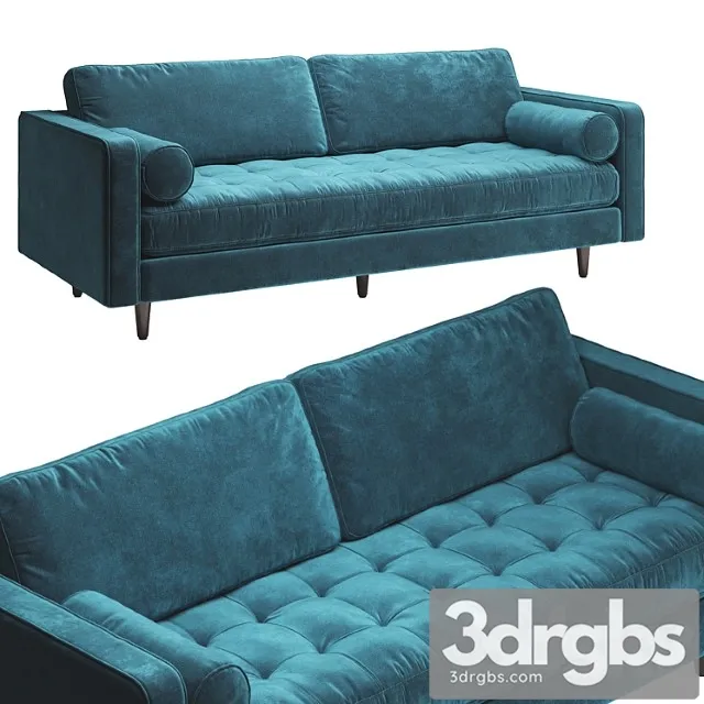 Article Pacific Blue Sven Sofa 1 3D Model Free