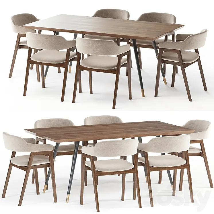 Article Savis Dining Chair2 3D Model Free