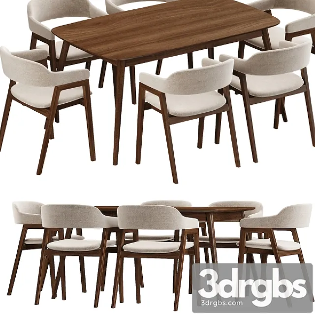 Article Savis Dining Table 3D Model Free