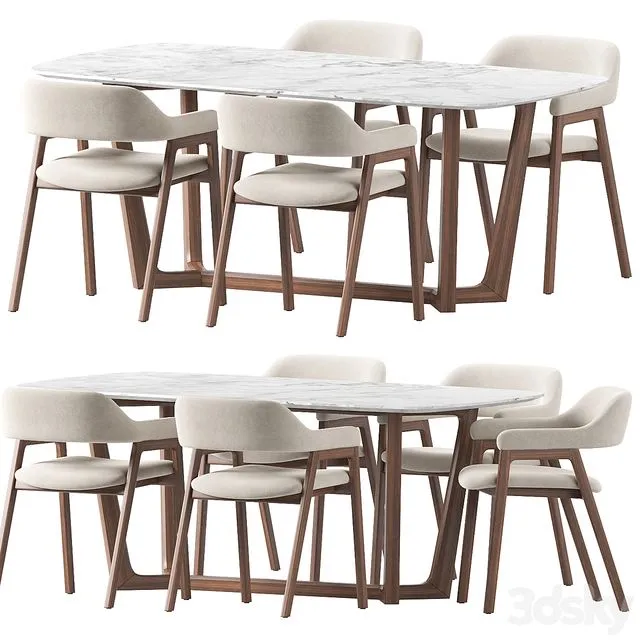Article Savis Roveconcepts Evelyn Dining set 3D Model