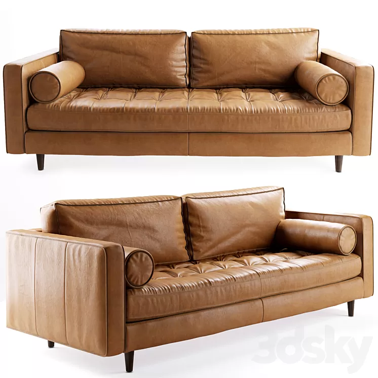 Article. Sven Charme Tan Sofa 3D Model