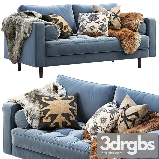 Article sven loveseat sofa 2 3D Model Free