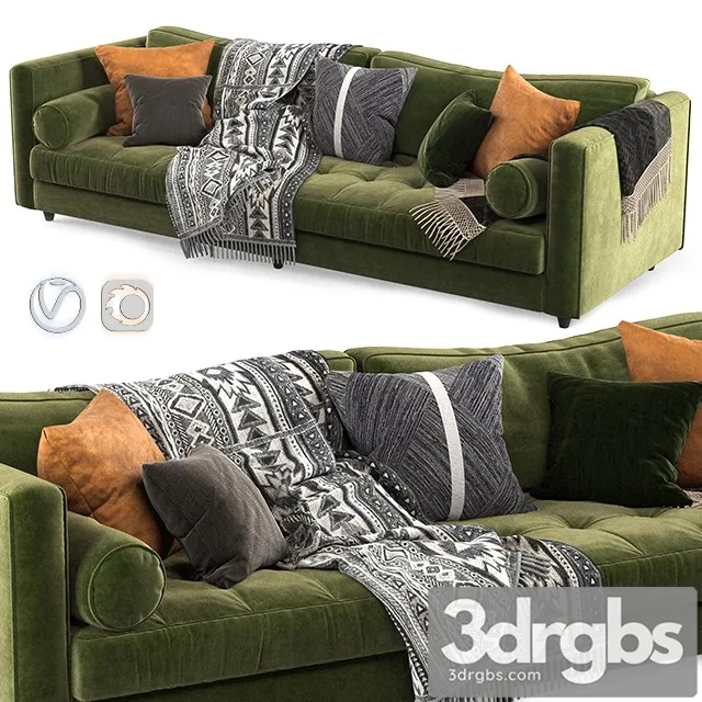 Article Sven Sofa Green 3D Model Free