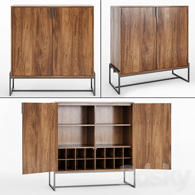Article_Oscuro Walnut Cabinet 3DModel