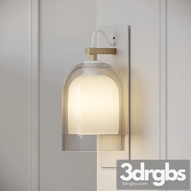 Articolo - wall sconce - black - brass - emerald 3D Model Free