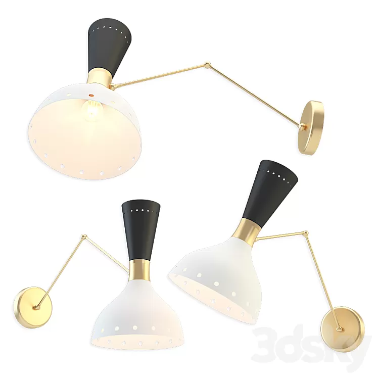 Articulated Sconce Mid-Century Modern 3D Model