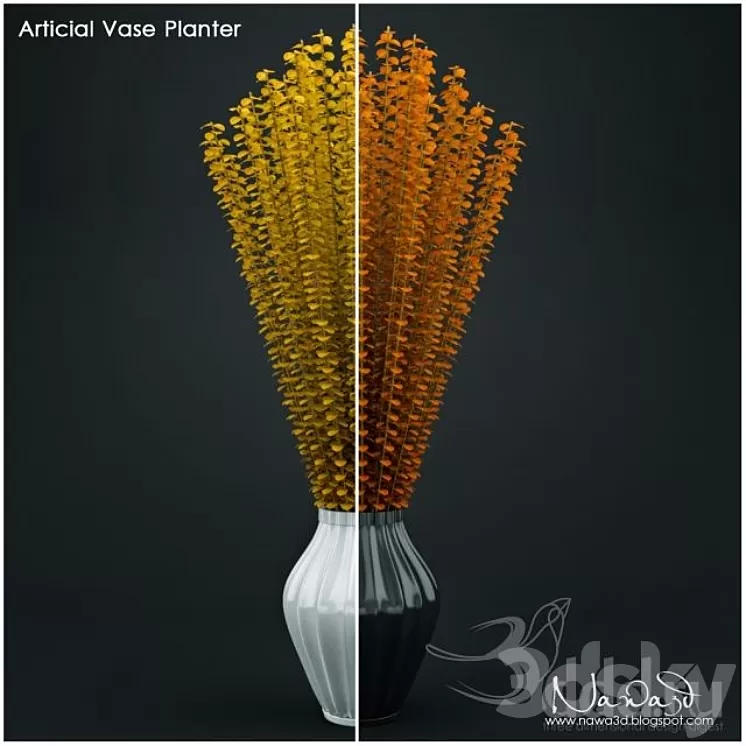 Artifial Planter Vase 3D Model