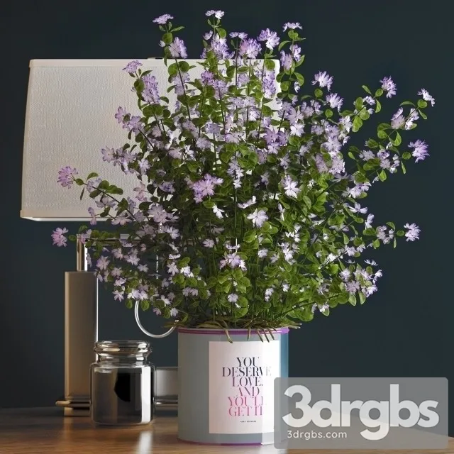 Artificial Flower Decoration 3D Model Free