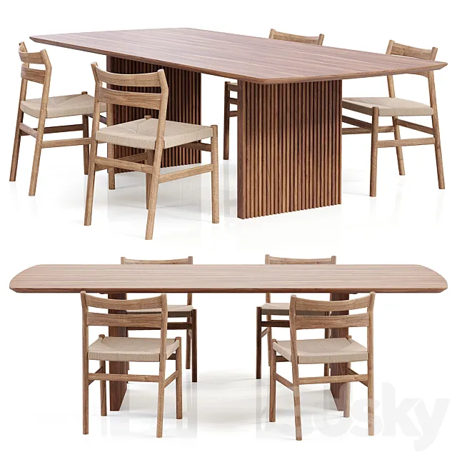 Artilleriet - BM1 chair and Ten table 3D Model