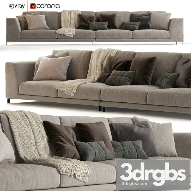 Artis sofa by ditre italia 424×102 cm 2 3D Model Download
