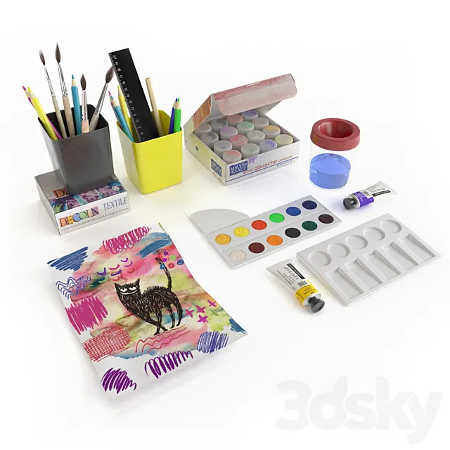 Artist set 3D Model